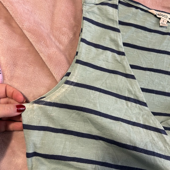 Toad&Co Organic Cotton Striped Faux Wrap Dress - Picture 10 of 11